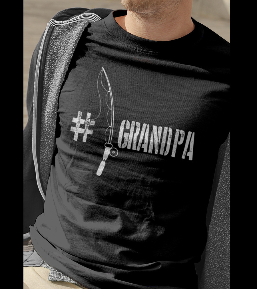 1 Grandpa Fishing Daddy Funny Fisherman T-Shirt