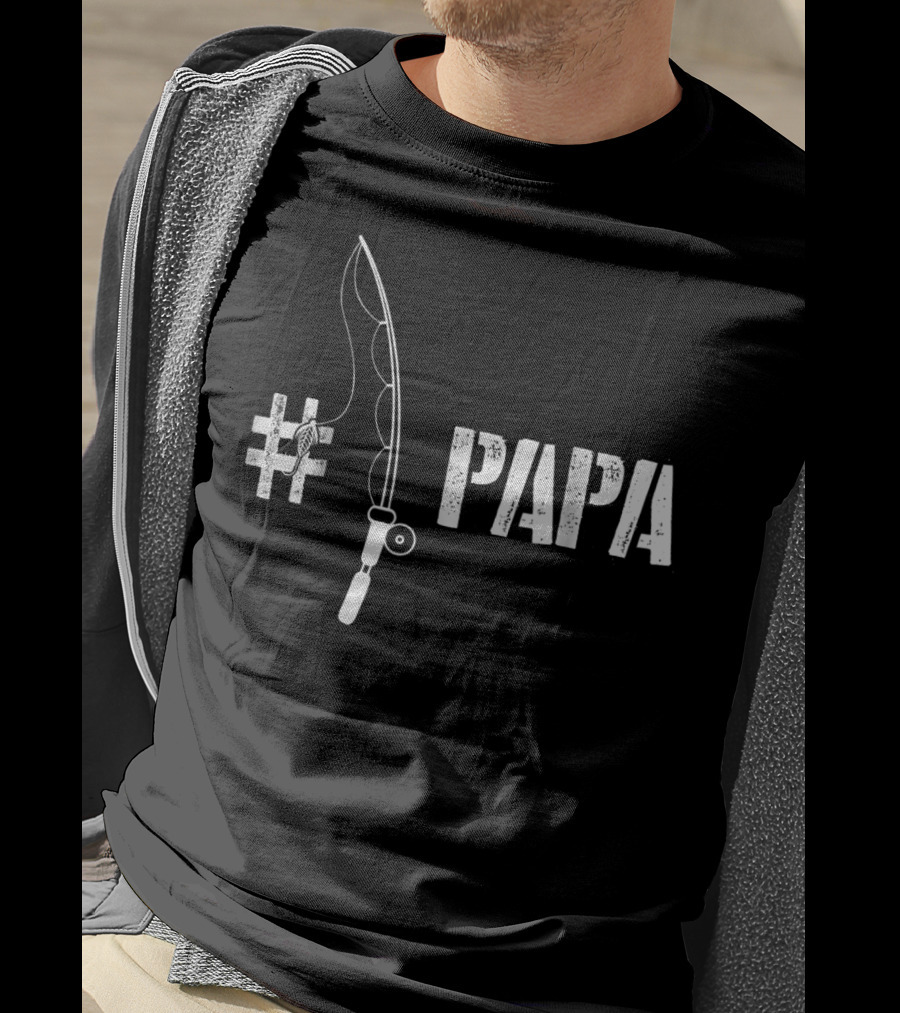 Papa Fishing Funny Fisherman Daddy T-Shirt