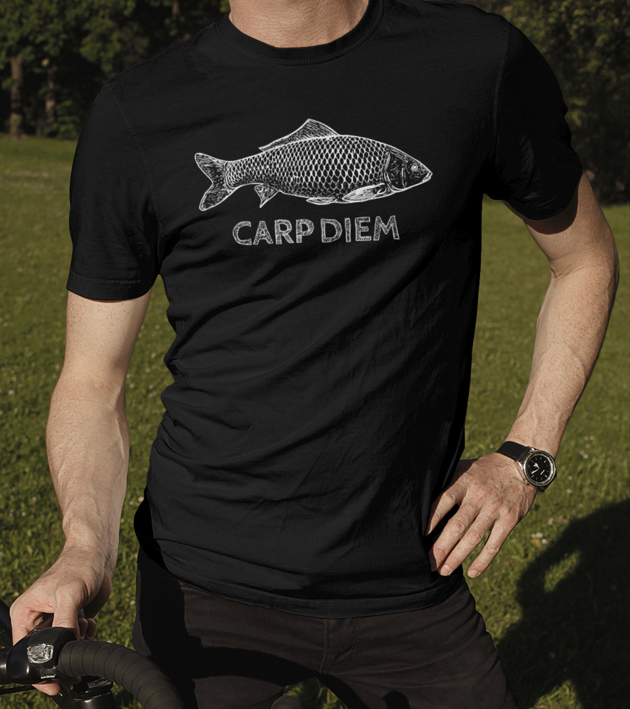Carp Diem Funny Fish Fishing Pun T-Shirt