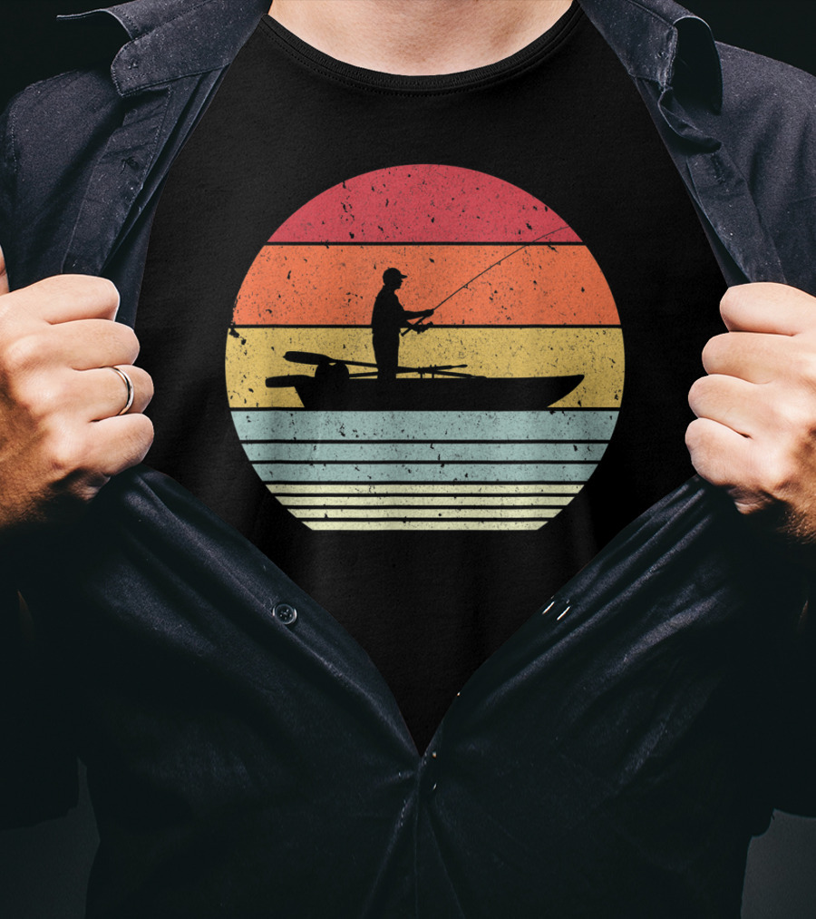 Sunset Fishing Style For Fisherman T-Shirt