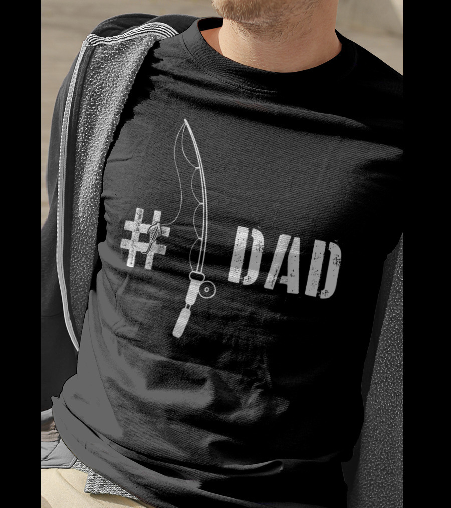 Dad Fishing Pole Hashtag Rod T-Shirt