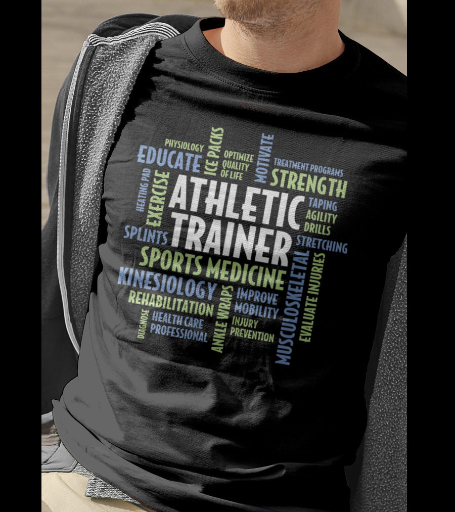 Athletic Trainer Certified Sports Medicine Kinesiology Exercise Strength Rehabilitation T-Shirt