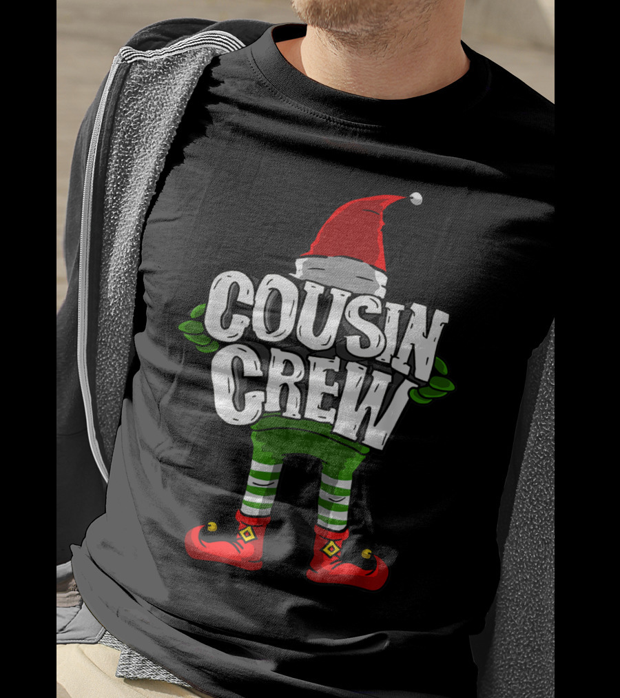 Cousin Crew Christmas Elf Festive Holiday T-Shirt