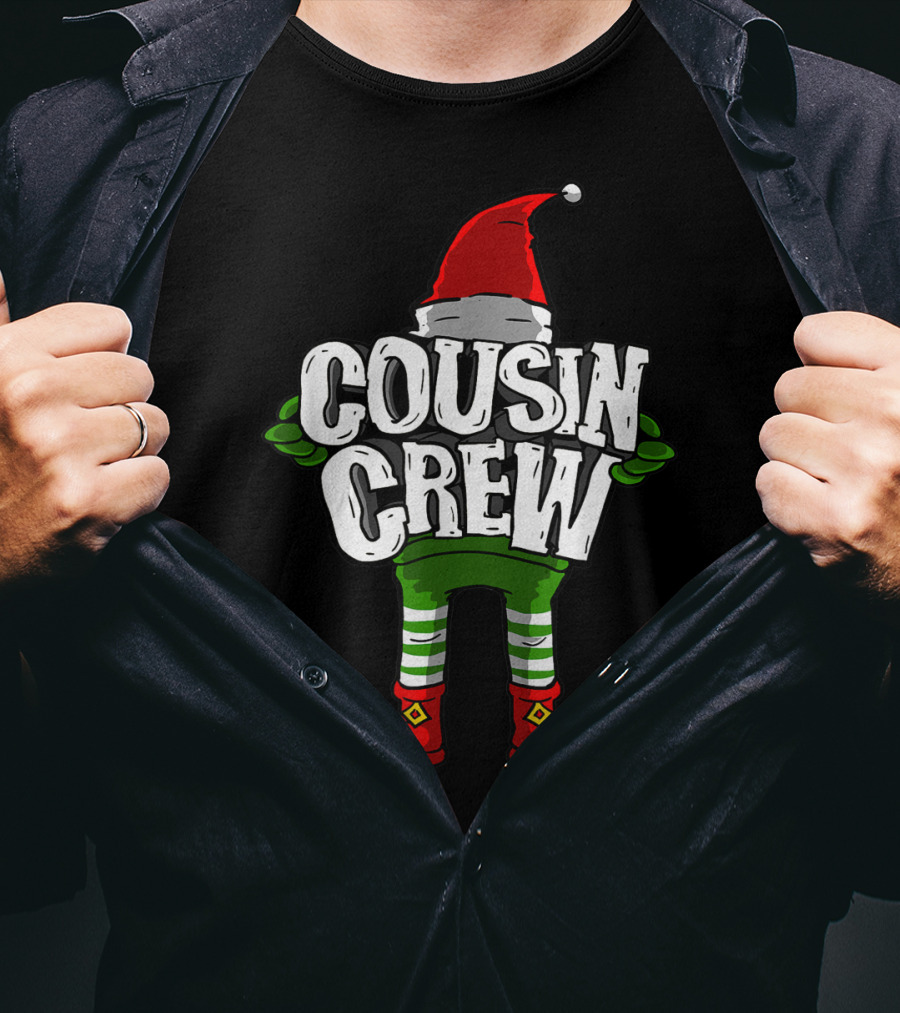 Cousin Crew Christmas Elf Festive Holiday T-Shirt
