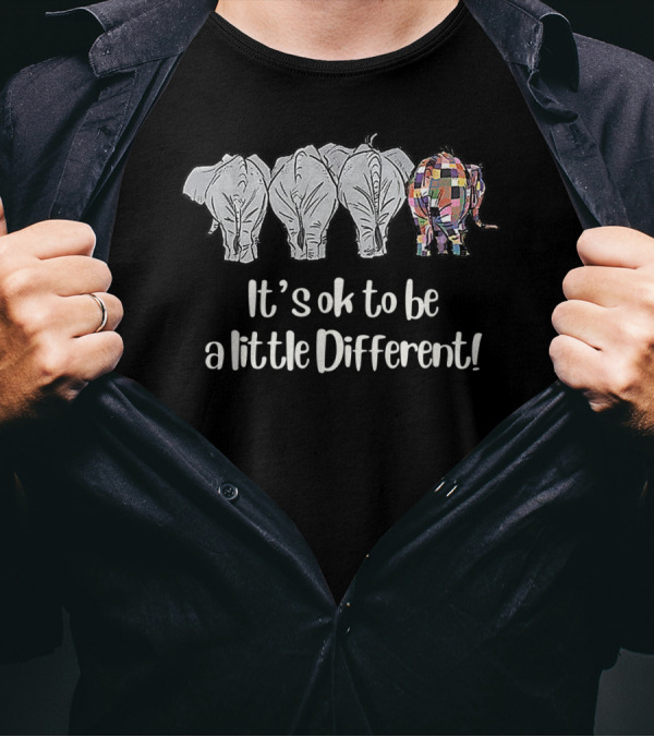 It's Ok To Be A Little Different Elephant With Autism T-Shirt