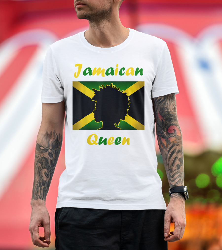 Jamaican Queen Independence Silhouette Flag T-Shirt