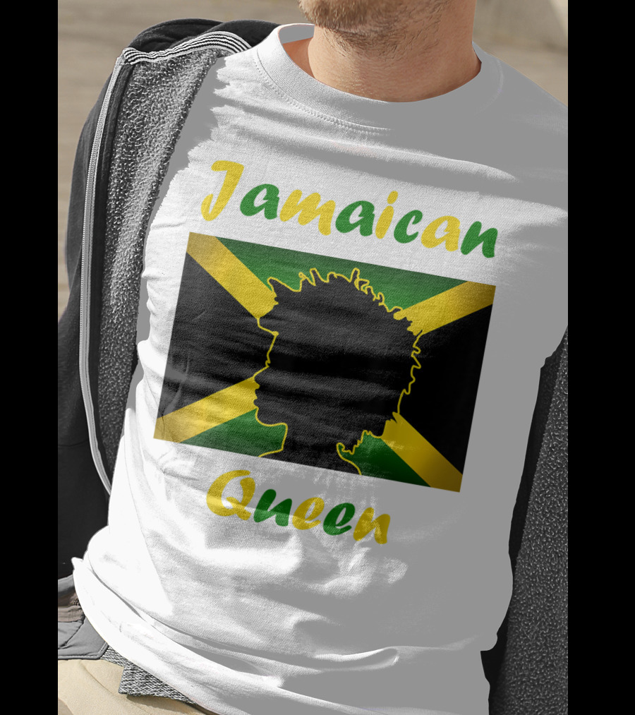 Jamaican Queen Independence Silhouette Flag T-Shirt