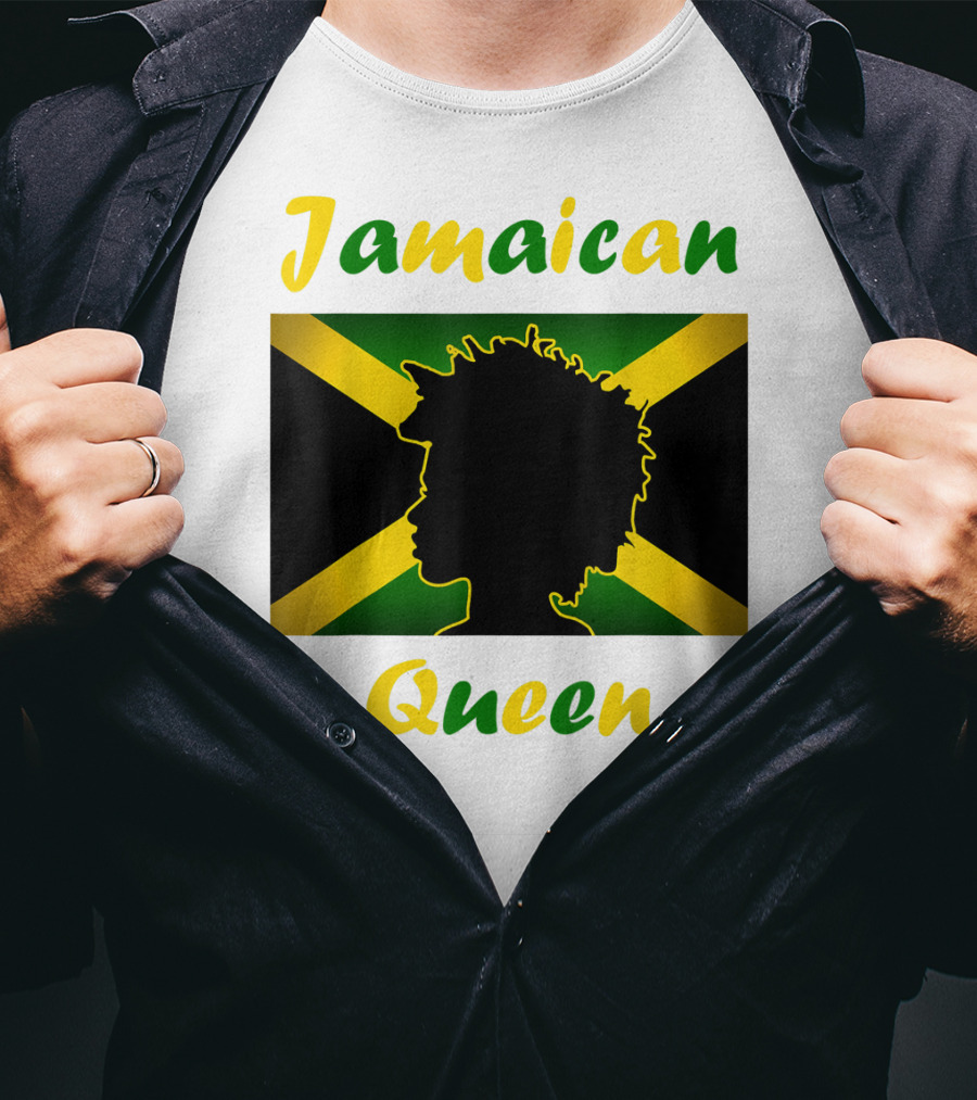 Jamaican Queen Independence Silhouette Flag T-Shirt