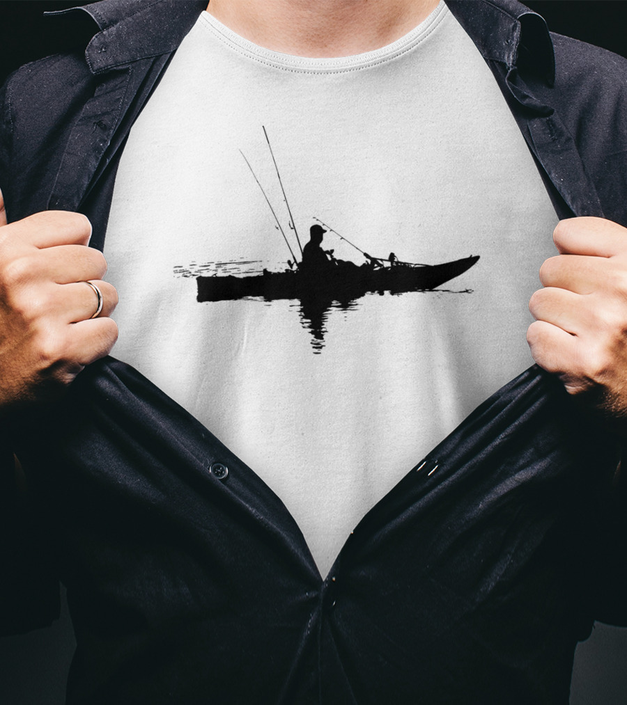 Kayak Fishing Adventure On Calm Waters T-Shirt