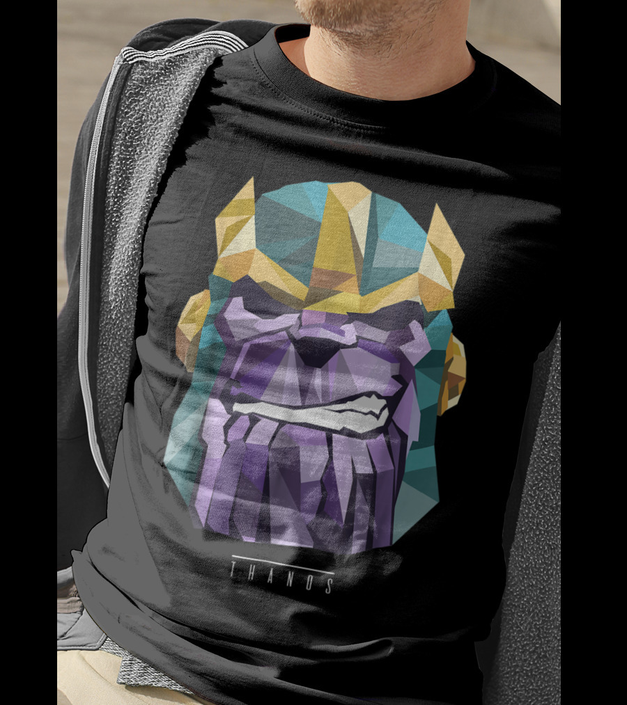 Marvel Thanos Geometric Low Poly Head T-Shirt