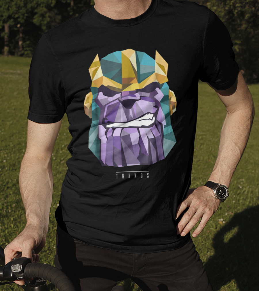 Marvel Thanos Geometric Low Poly Head T-Shirt