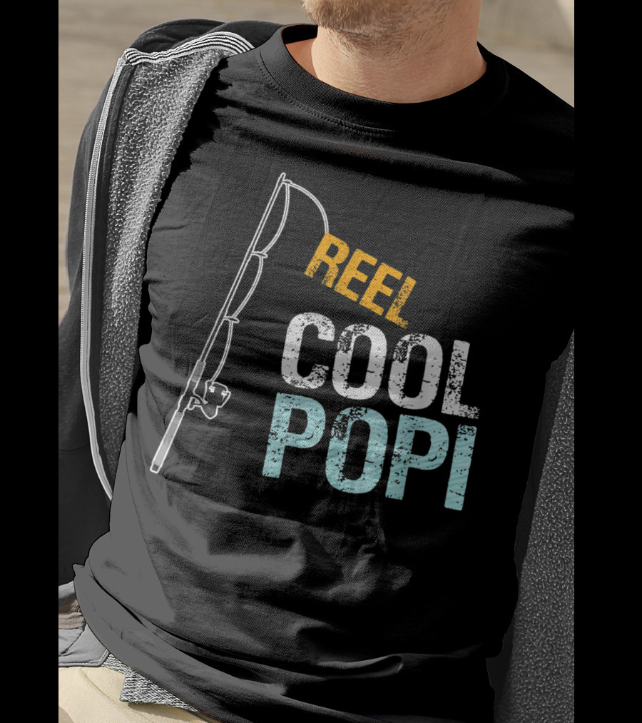 Reel Cool Popi Mens Graphic From Granddaughte T-Shirt