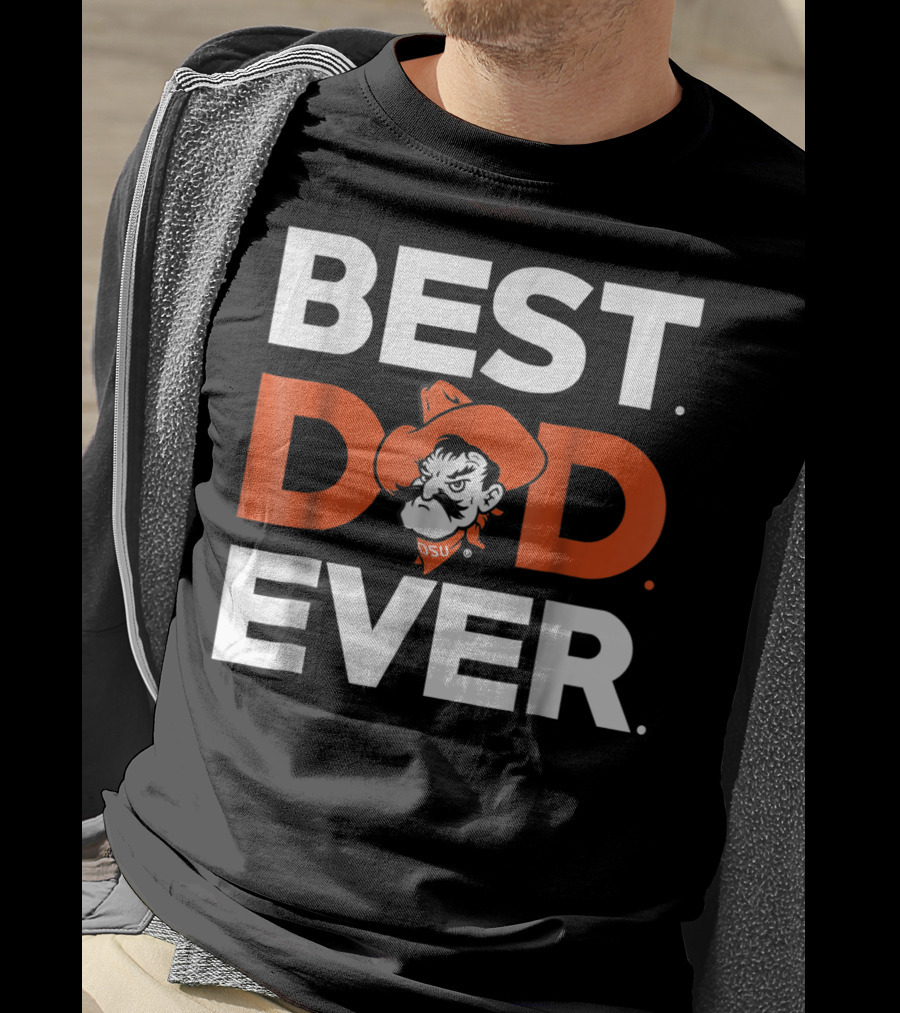 Oklahoma State Cowboys Best Dad Ever Pistol Pete T-Shirt