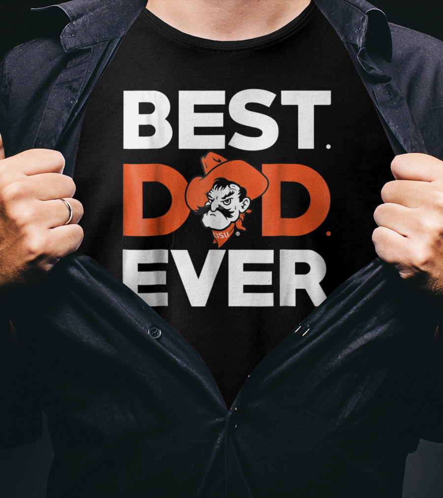 Oklahoma State Cowboys Best Dad Ever Pistol Pete T-Shirt