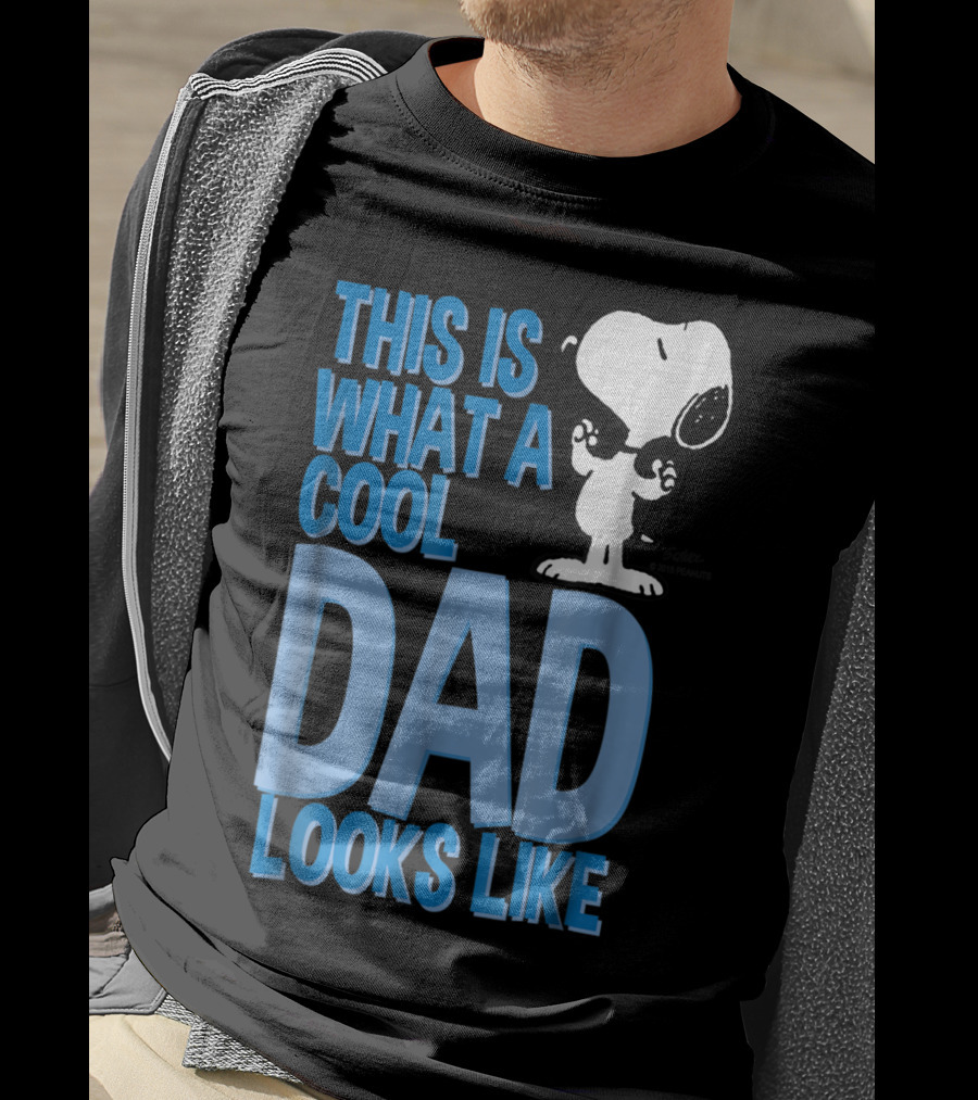 Snoopy This Is What A Cool Dad Looks Like Peanuts Mens T-Shirt