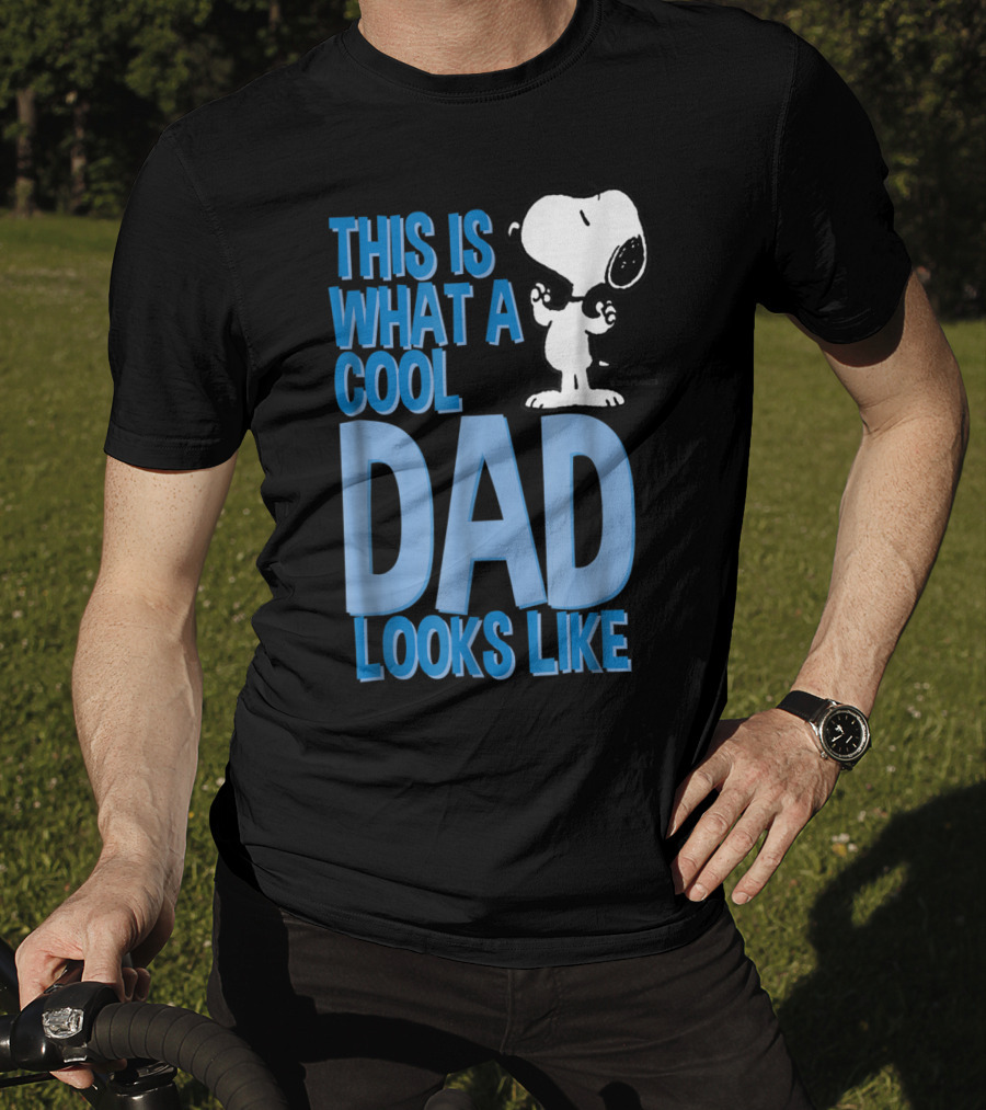 Snoopy This Is What A Cool Dad Looks Like Peanuts Mens T-Shirt