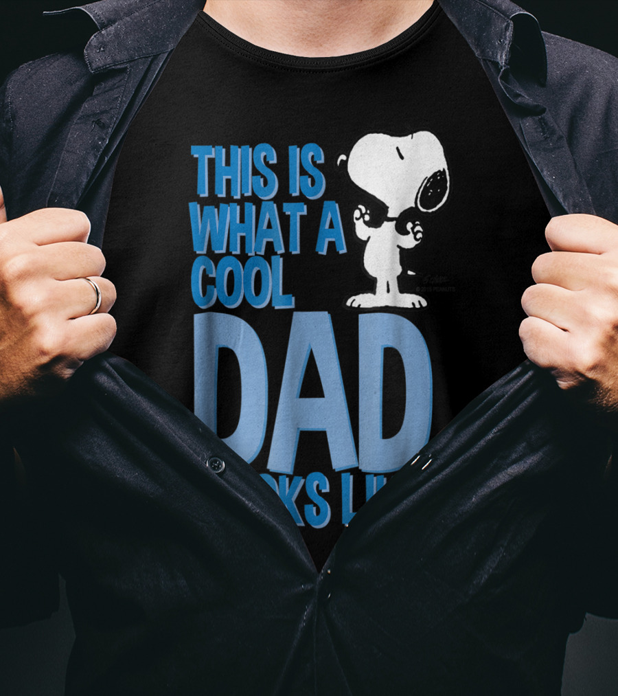 Snoopy This Is What A Cool Dad Looks Like Peanuts Mens T-Shirt