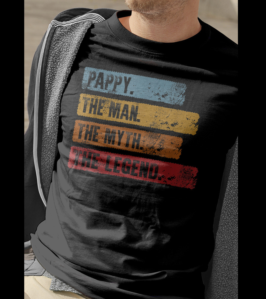 Pappy The Man The Myth The Legend Vintage Mens T-Shirt