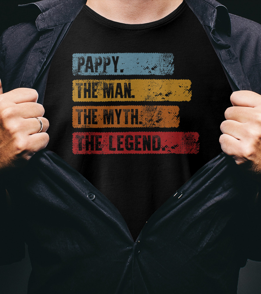 Pappy The Man The Myth The Legend Vintage Mens T-Shirt