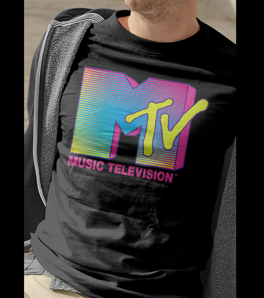MTV Music Television Fluorescent Colors T-Shirt