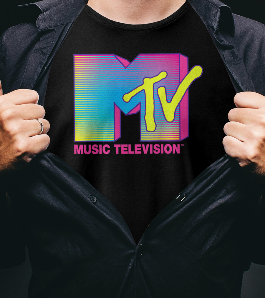 MTV Music Television Fluorescent Colors T-Shirt