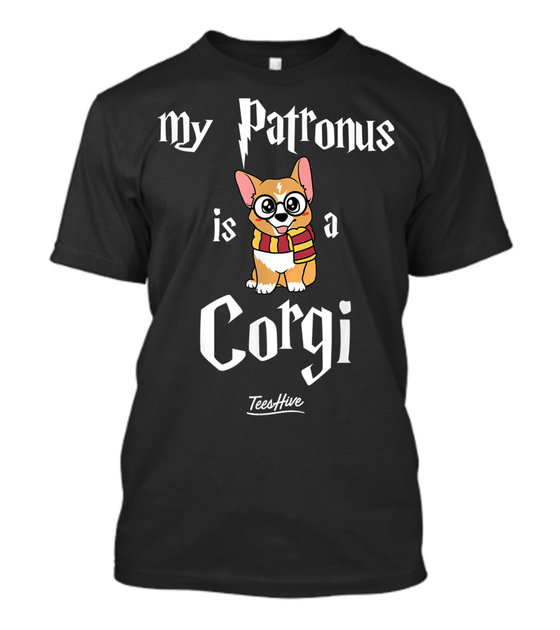 My Patronus Is A Corgi Dog Funny Corgi Love TeesHive T-Shirt