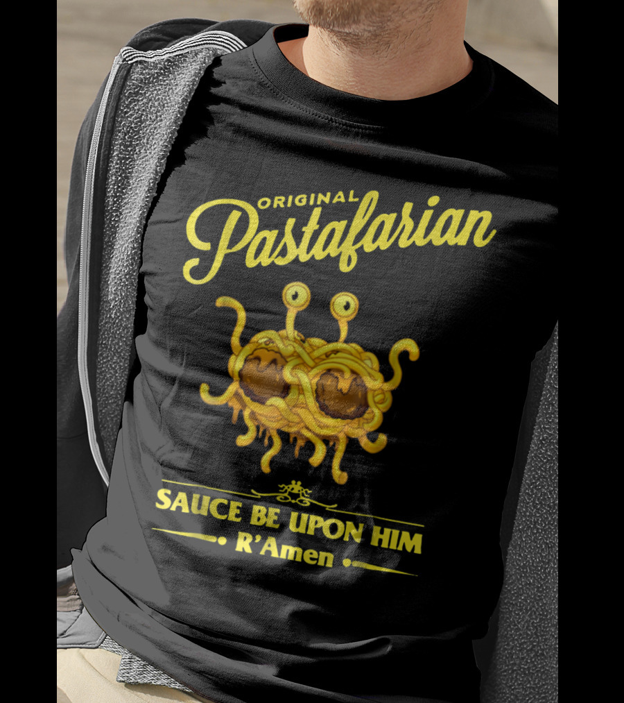 Original Pastafarian Sauce Be Upon Him R’Amen T-Shirt