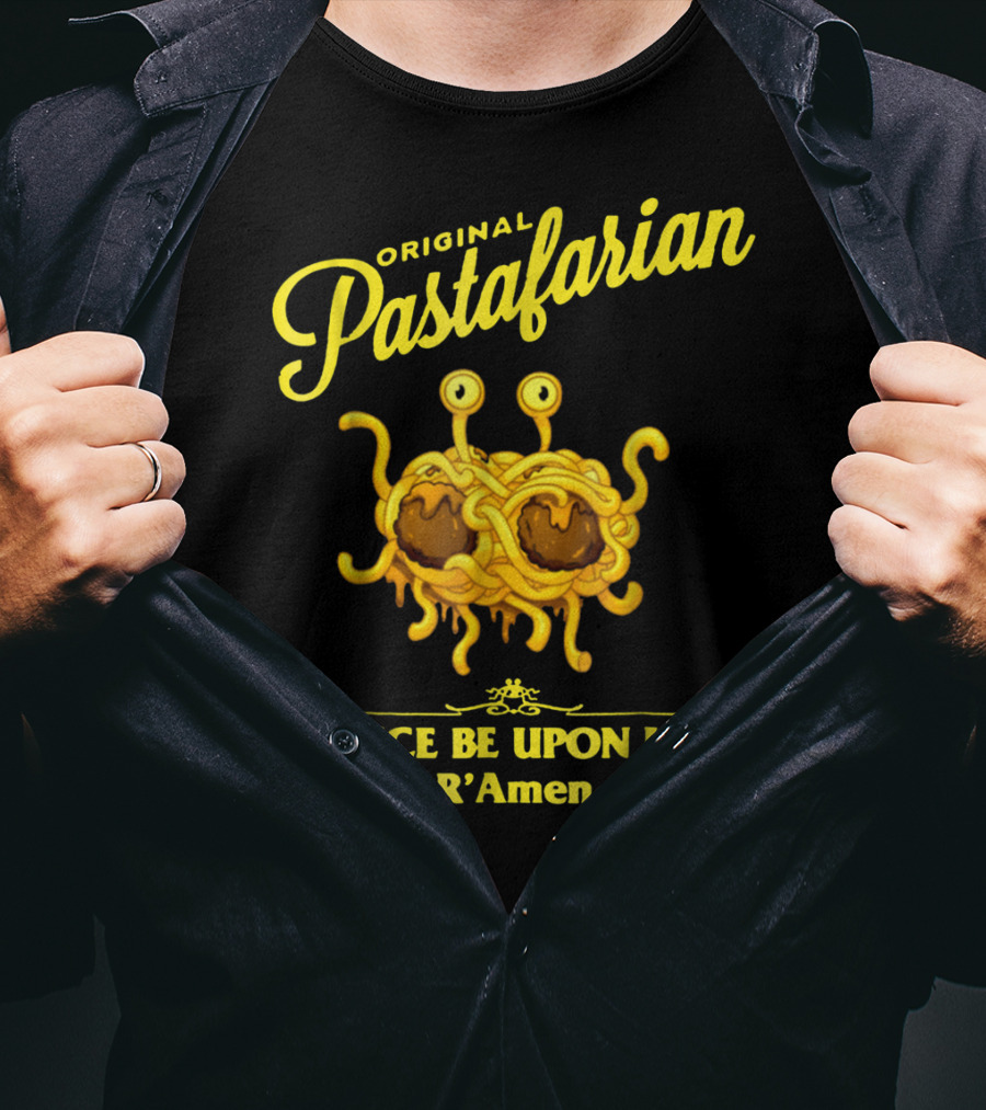 Original Pastafarian Sauce Be Upon Him R’Amen T-Shirt