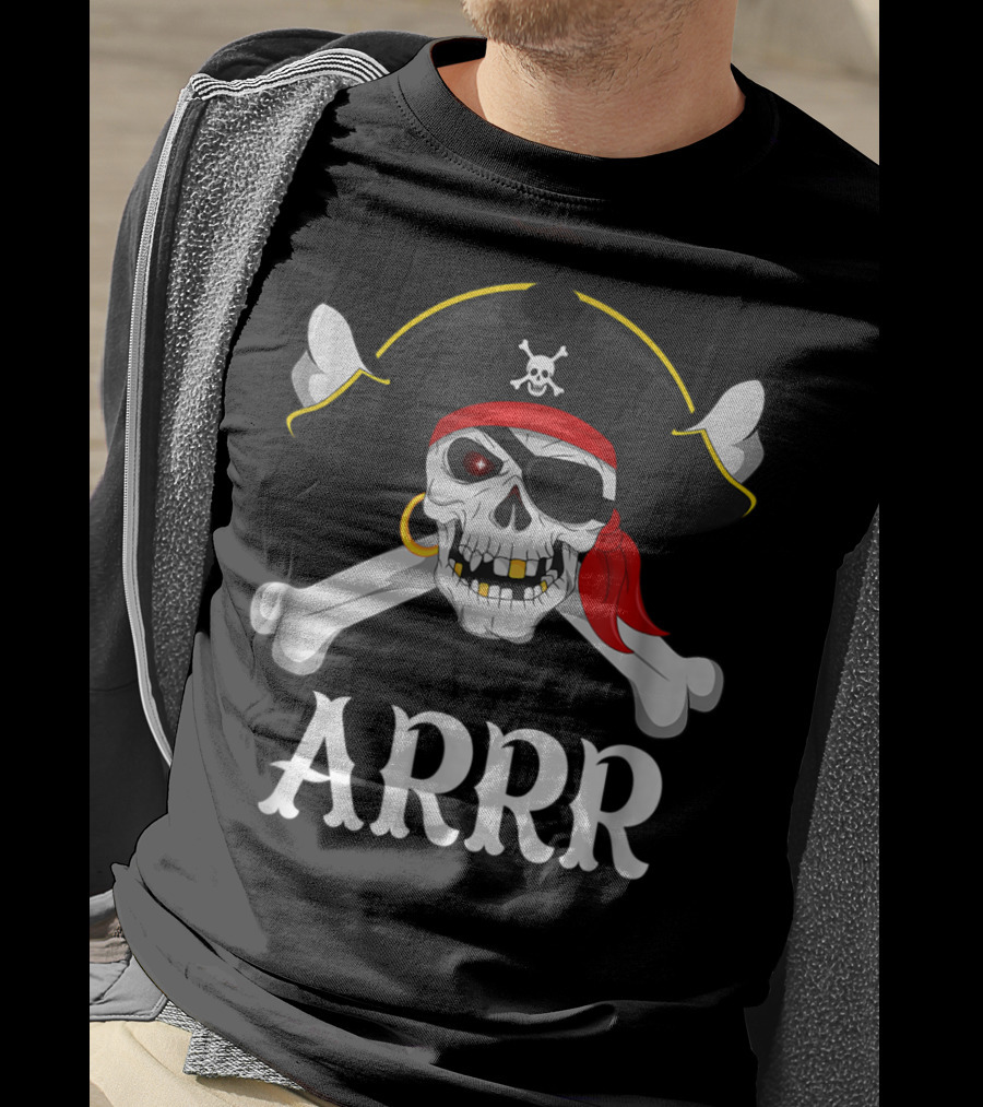 Arrr Pirate Skull And Crossbones For Kids Or Adults T-Shirt