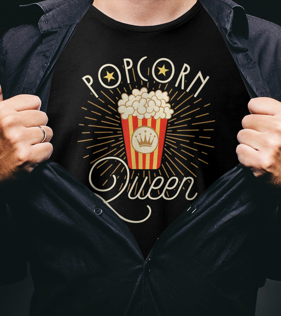 Popcorn Queen Popcorn Lover Snack Girl T-Shirt