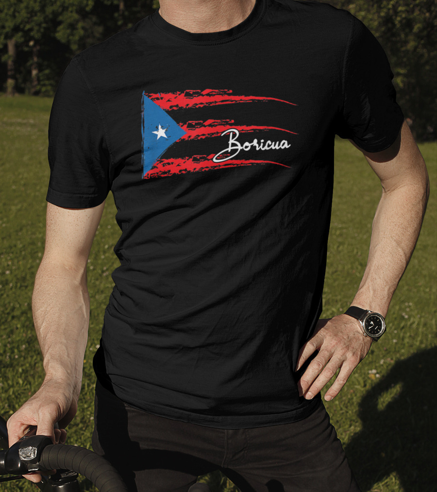 Boricua Puerto Rico Flag Scratched T-Shirt