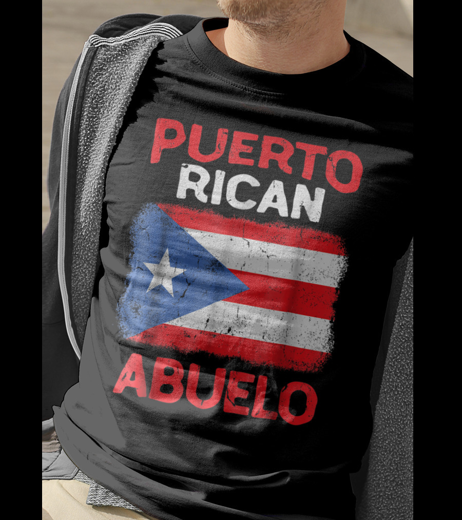 Puerto Rican Abuelo Grandpa Flag Fathers T-Shirt