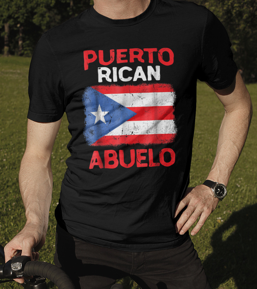 Puerto Rican Abuelo Grandpa Flag Fathers T-Shirt