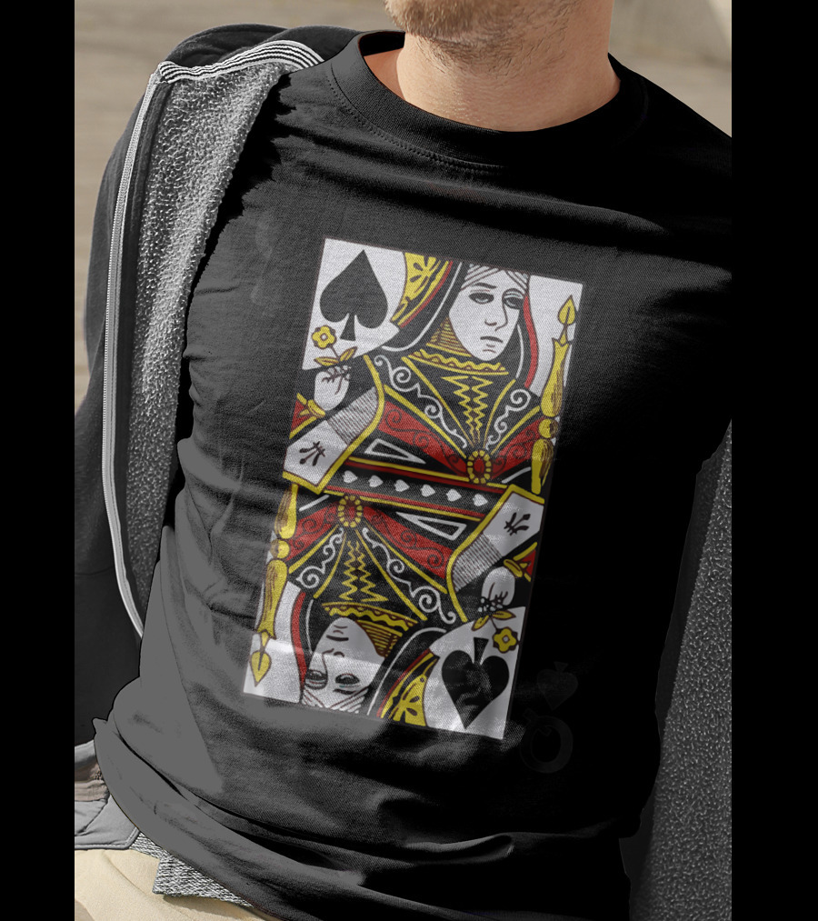 Queen Of Spades Playing Card Poker Blackjack T-Shirt