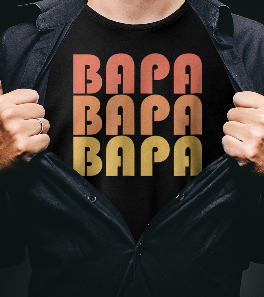Bapa Retro Vintage Typography 1970s T-Shirt