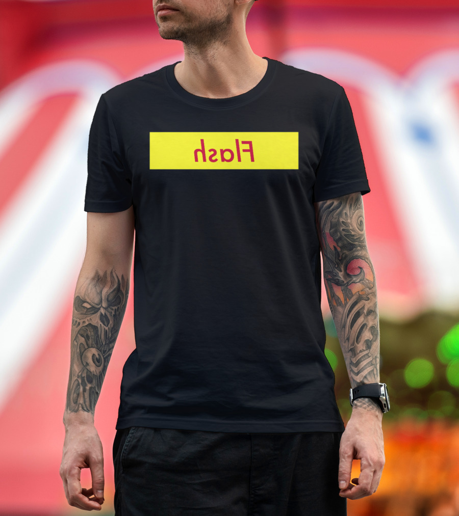 Reverse Flash Yellow Red Text Classic T-Shirt