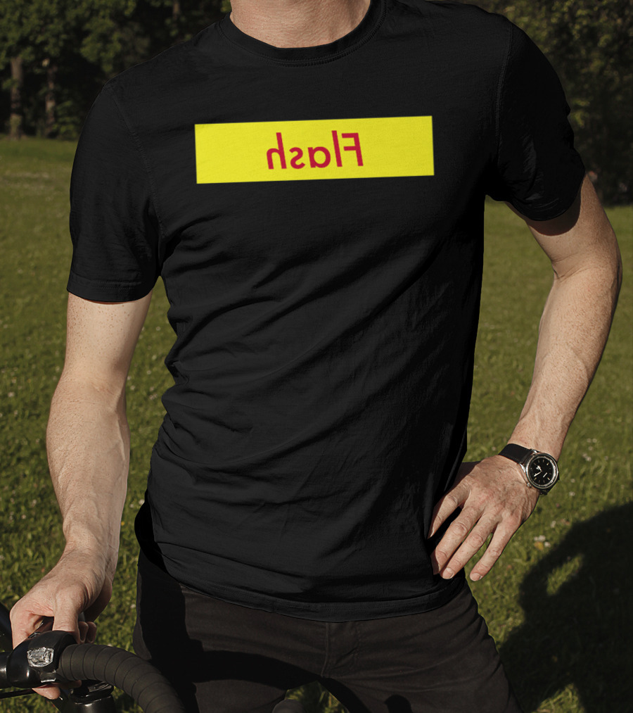 Reverse Flash Yellow Red Text Classic T-Shirt