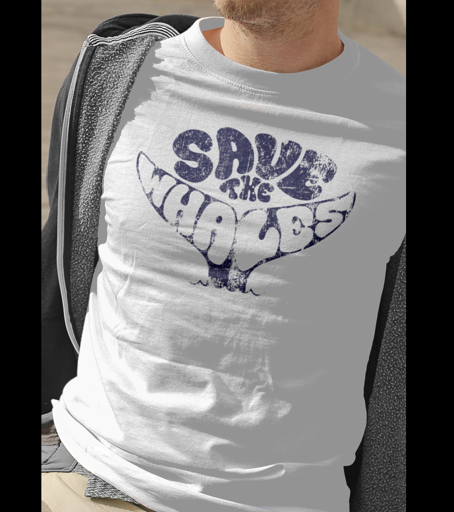 Save The Whales Distressed Vintage Environmentalist T-Shirt