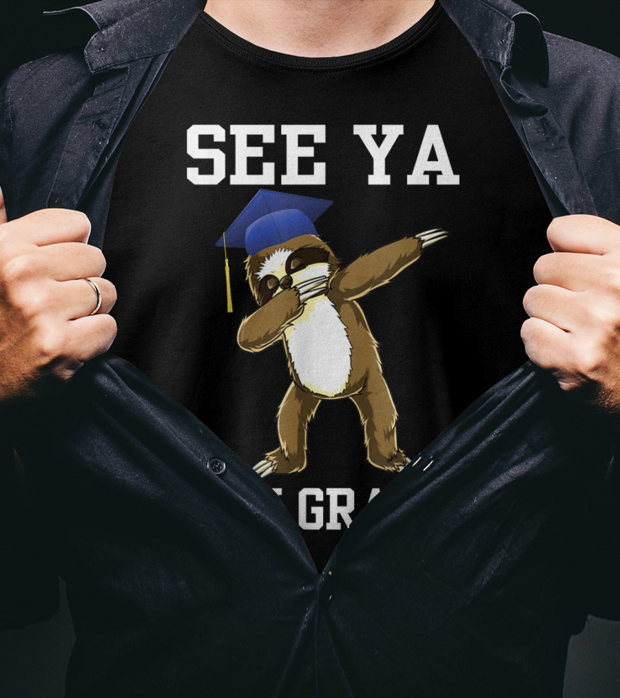 See Ya 5th Grade Sloth Graduation Day Dab T-Shirt