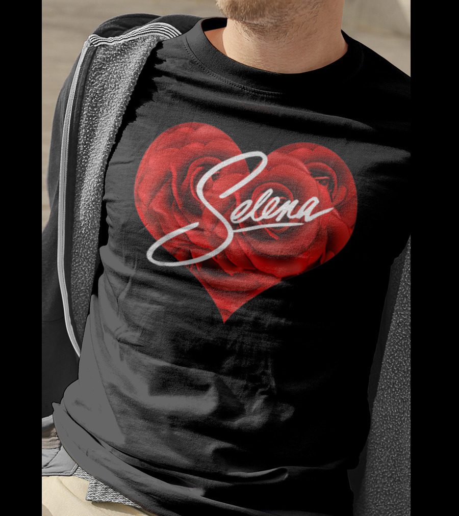 Selena Red Rose Heart T-Shirt