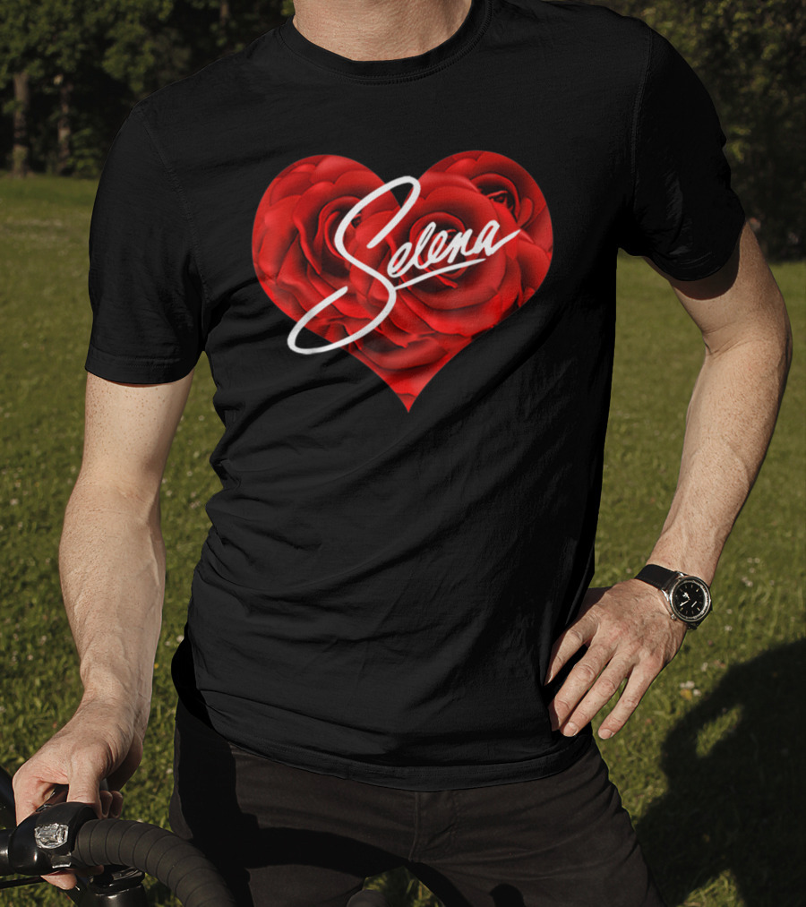 Selena Red Rose Heart T-Shirt