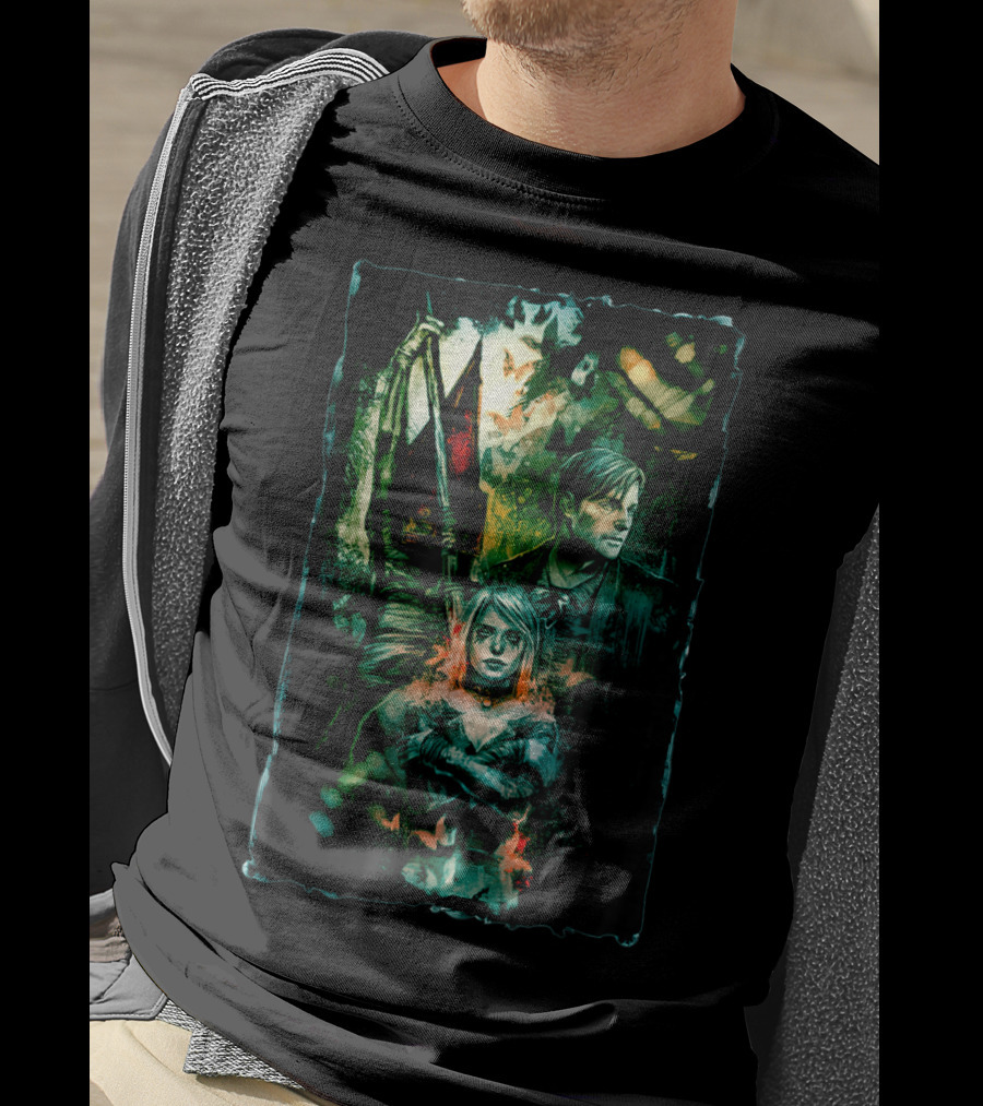 Silent Hill James Sunderland Pyramid Head Mary Sunderland T-Shirt