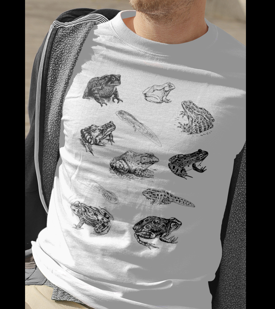 Tadpole Frog Toad Collage For Frog Lovers T-Shirt