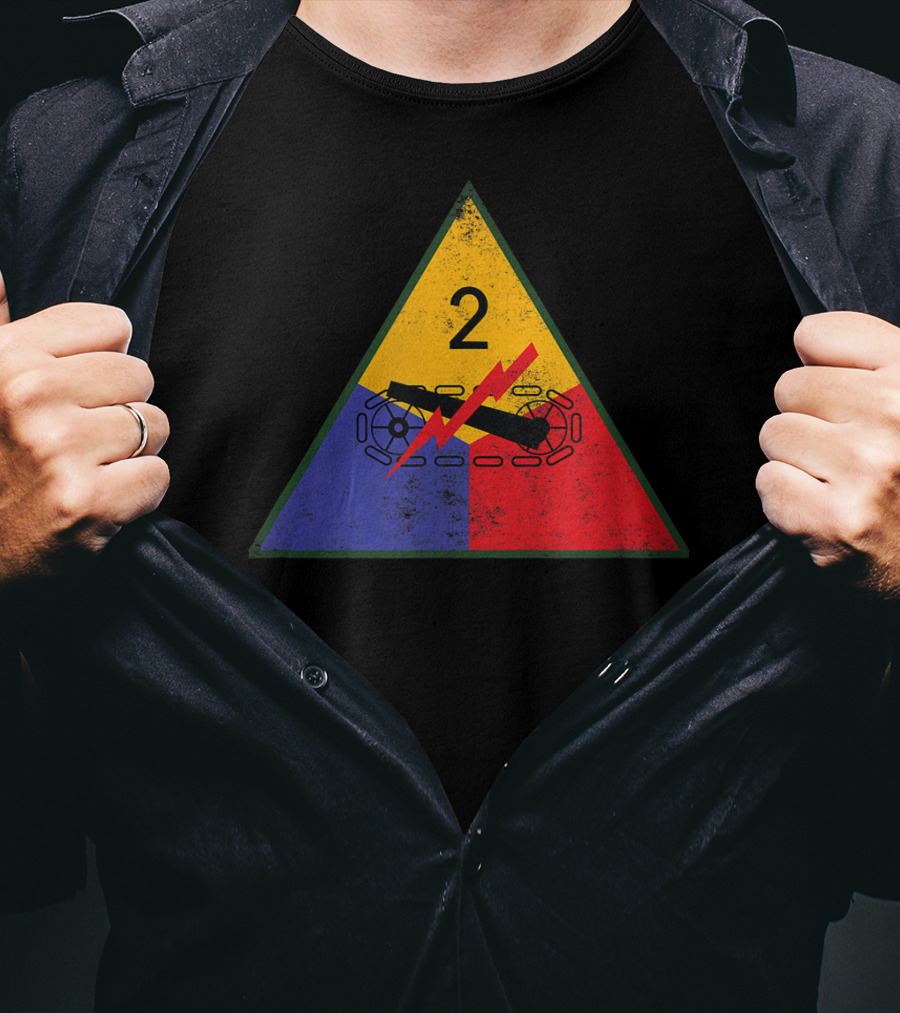 2nd Armored Division WW2 Veteran Patch Tank Emblem T-Shirt