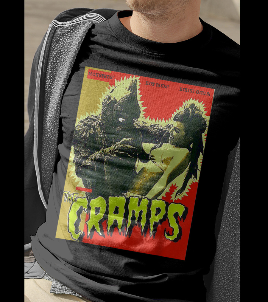 The Cramps Monsters Hot Rods Bikini Girls Punk Rock Band T-Shirt