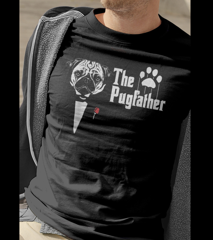 The Pugfather Funny Pug's Dad Lover Mafia T-Shirt