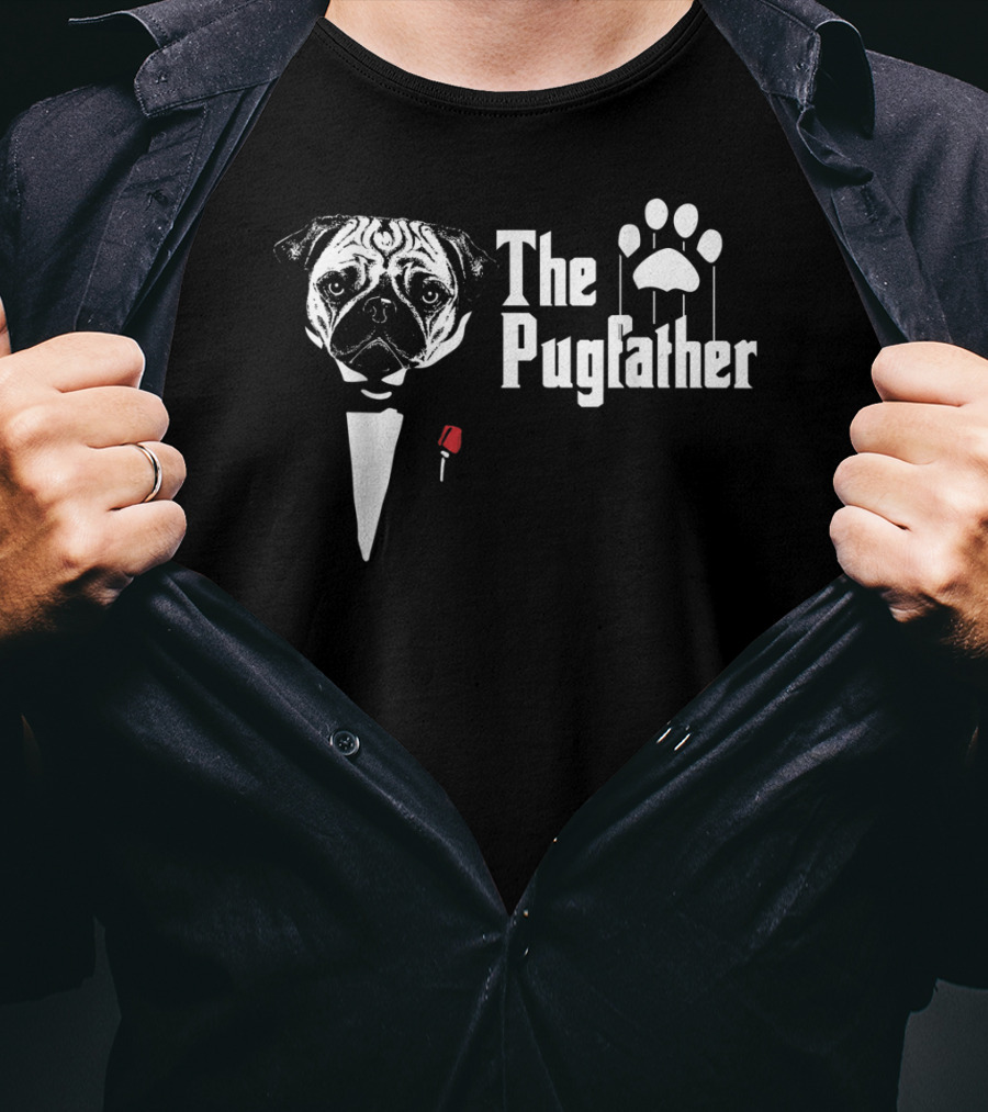 The Pugfather Funny Pug's Dad Lover Mafia T-Shirt