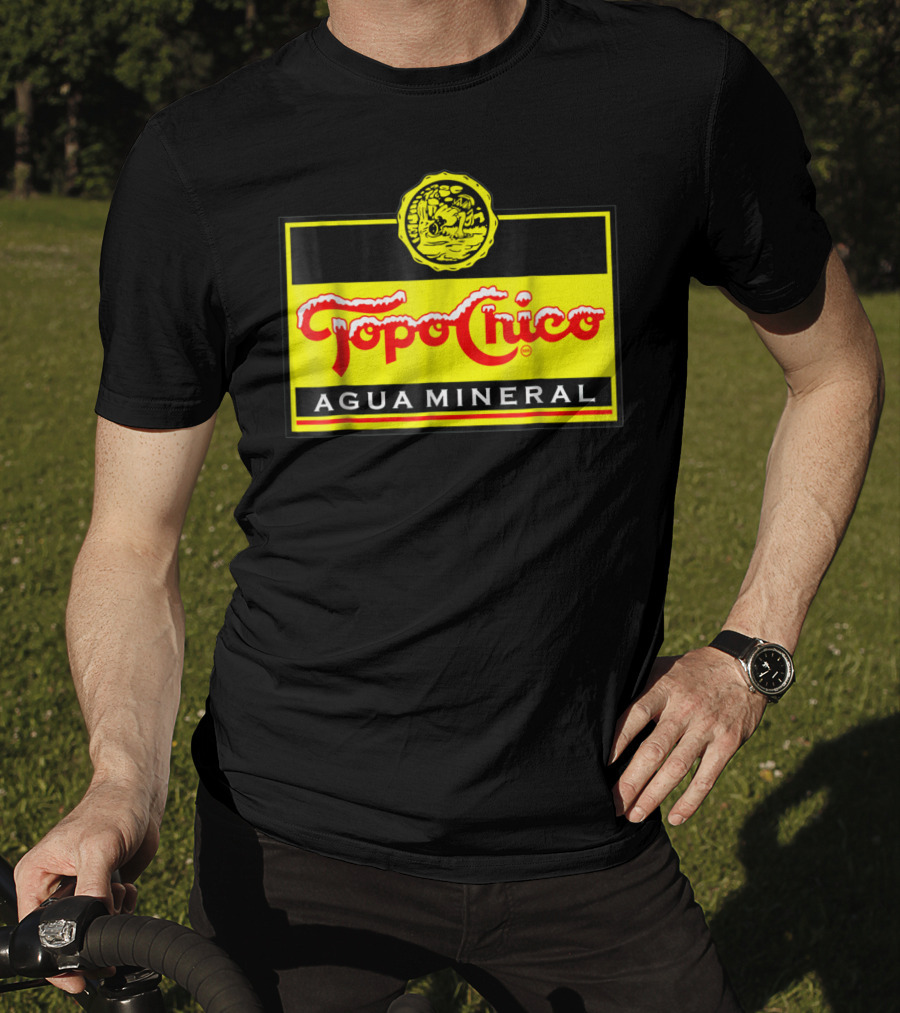 Topo Chico Agua Mineral Logo With Yellow T-Shirt