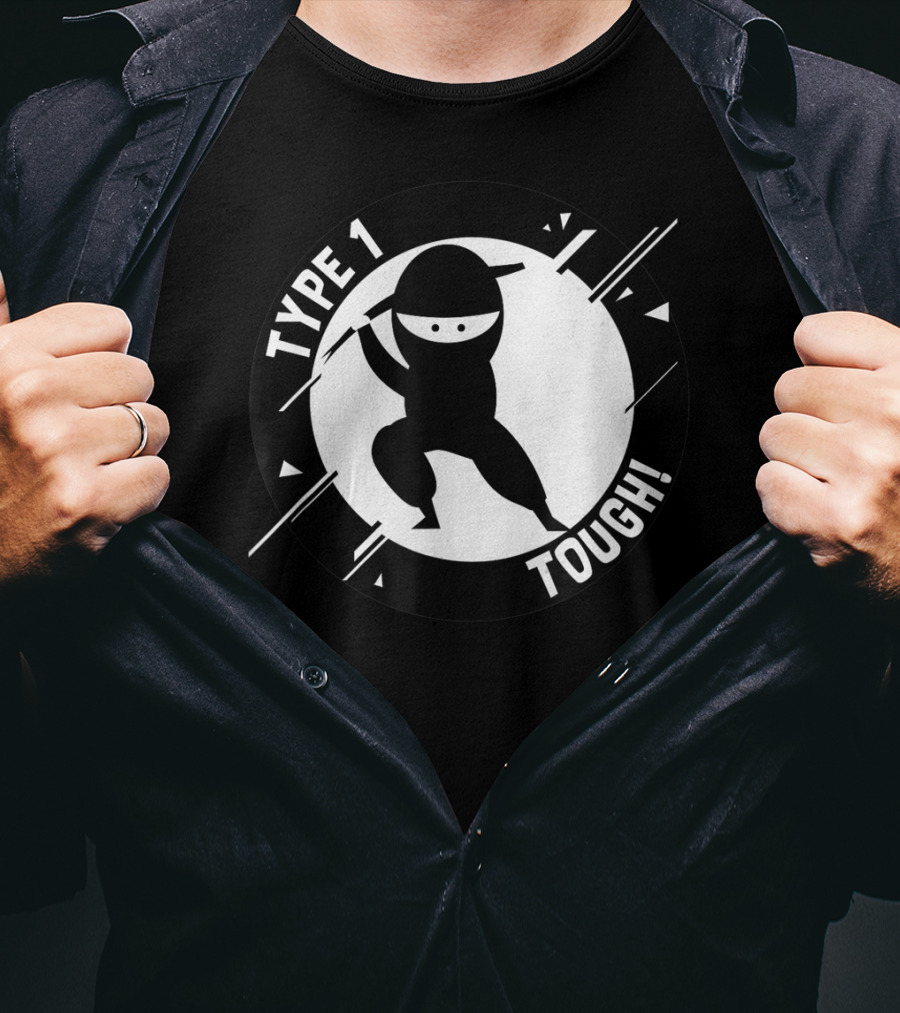 Type 1 Tough Type 1 Diabetes Ninja T-Shirt