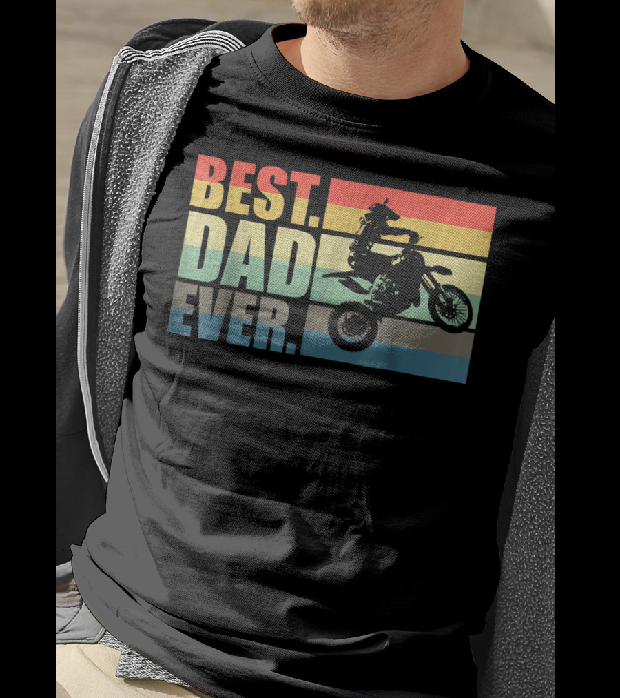 BEST DAD EVER Vintage Motocross Father's Day T-Shirt